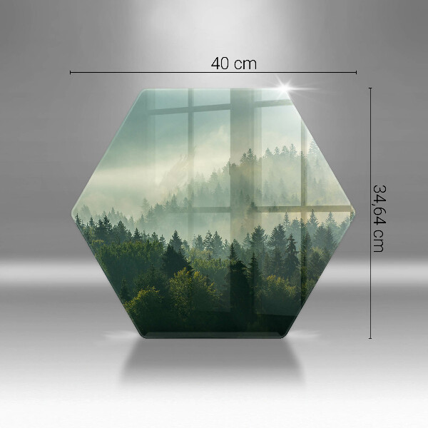 Kuchynská doska zo skla Krajina Pohľad na les