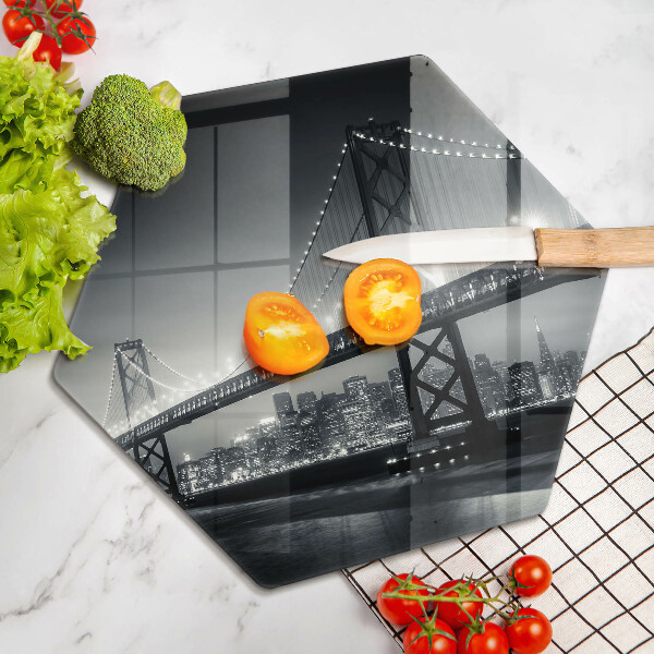 Kuchynská doska veľká zo skla Most Benjamina Franklina