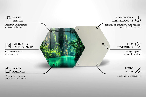 Kuchynská doska zo skla Lagúnová krajina