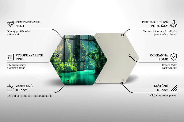 Kuchynská doska zo skla Lagúnová krajina