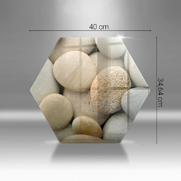 Kuchynská doska veľká zo skla Vzor oválnych kamienkov