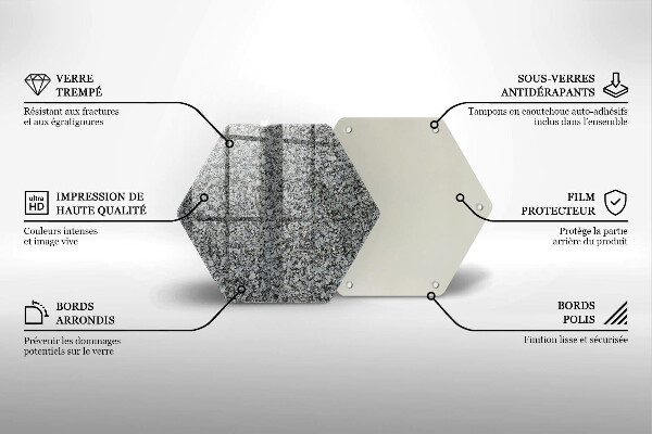 Kuchynská doska veľká zo skla Textúra kameňa