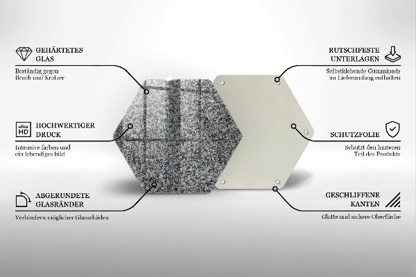Kuchynská doska veľká zo skla Textúra kameňa