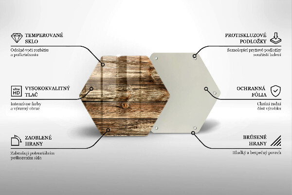 Kuchynská doska veľká zo skla Textúra drevenej dosky