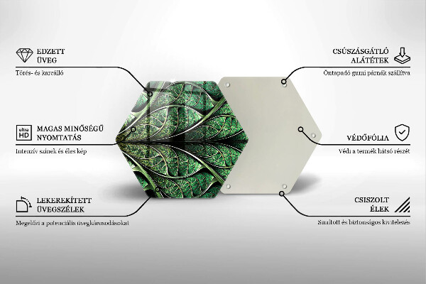 Kuchynská doska veľká zo skla Štruktúra žily listu