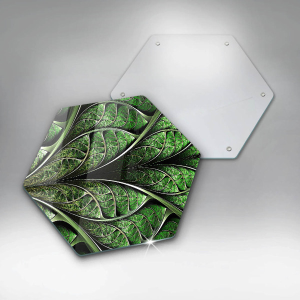 Kuchynská doska veľká zo skla Štruktúra žily listu