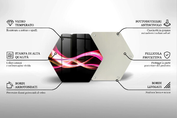 Kuchynská doska veľká zo skla Abstraktný neónový dym