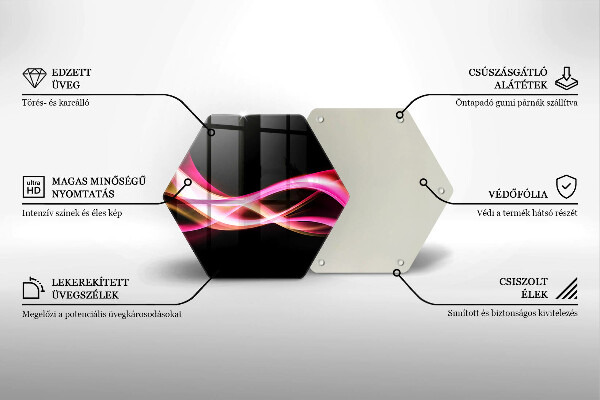Kuchynská doska veľká zo skla Abstraktný neónový dym