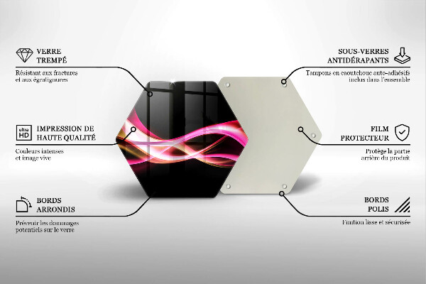 Kuchynská doska veľká zo skla Abstraktný neónový dym