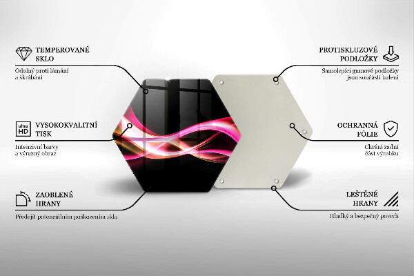 Kuchynská doska veľká zo skla Abstraktný neónový dym