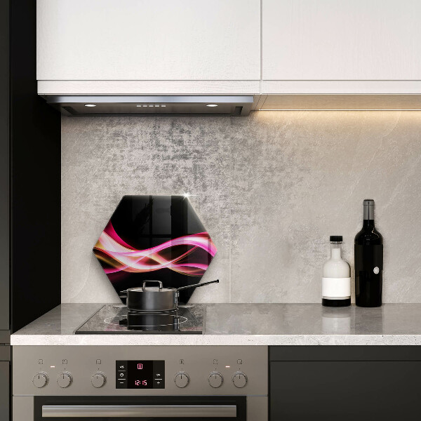 Kuchynská doska veľká zo skla Abstraktný neónový dym