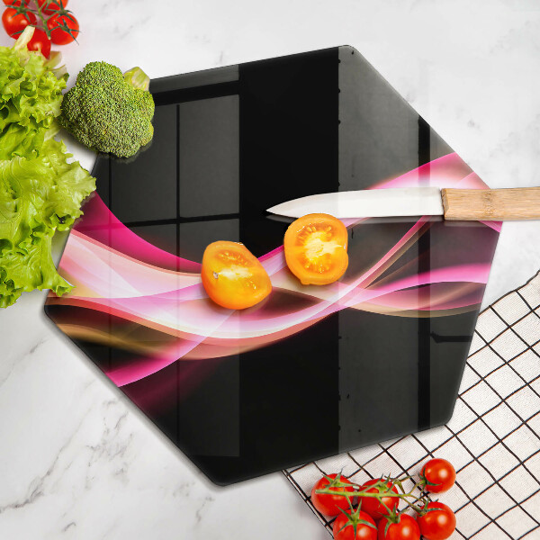 Kuchynská doska veľká zo skla Abstraktný neónový dym