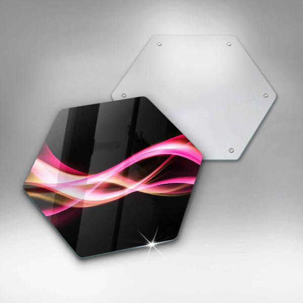 Kuchynská doska veľká zo skla Abstraktný neónový dym