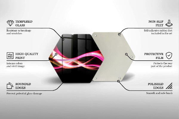 Kuchynská doska veľká zo skla Abstraktný neónový dym