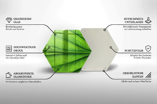 Kuchynská doska veľká zo skla Prírodný žilový list