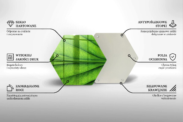 Kuchynská doska veľká zo skla Prírodný žilový list