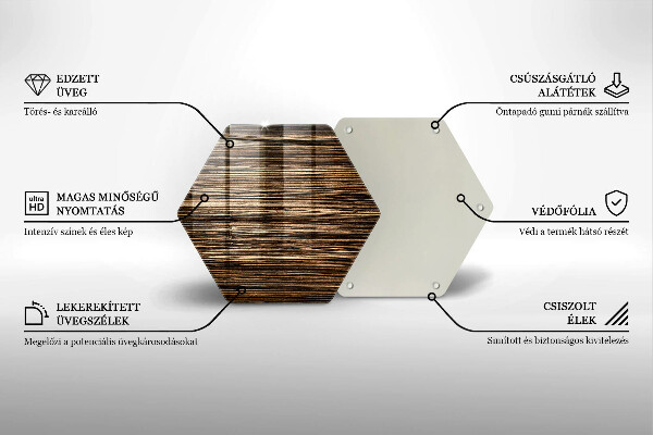 Kuchynská doska zo skla Textúra dreva