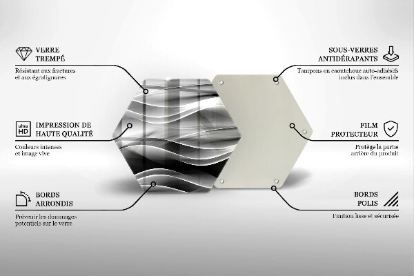 Kuchynská doska zo skla Abstraktné línie dymu