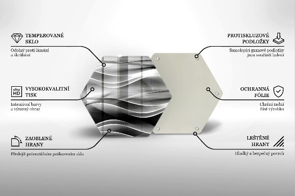 Kuchynská doska zo skla Abstraktné línie dymu