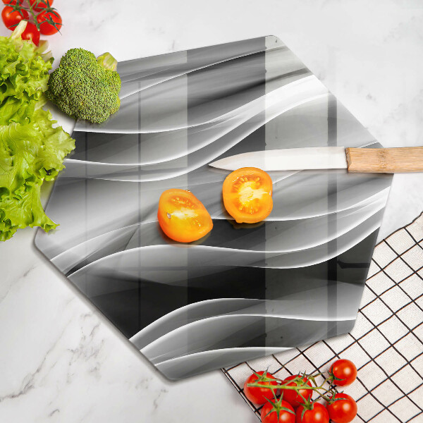 Kuchynská doska zo skla Abstraktné línie dymu