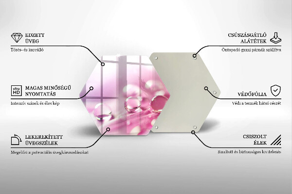 Kuchynská doska zo skla Okvetné lístky rosy