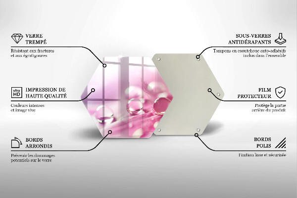 Kuchynská doska zo skla Okvetné lístky rosy