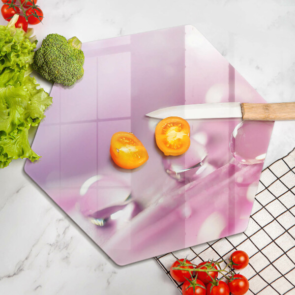 Kuchynská doska zo skla Okvetné lístky rosy