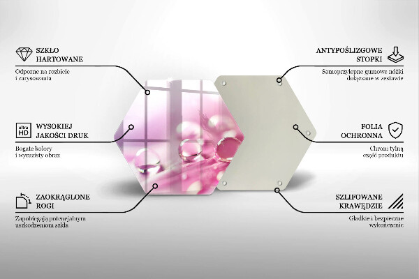 Kuchynská doska zo skla Okvetné lístky rosy