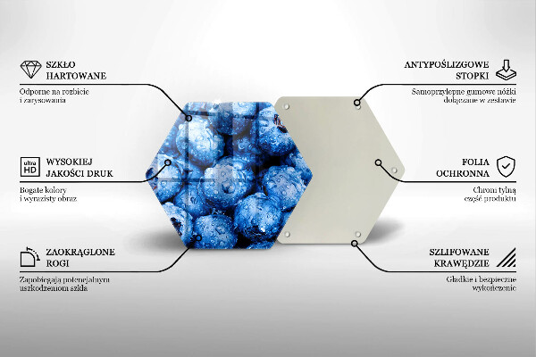 Kuchynská doska zo skla Šťavnaté čučoriedky