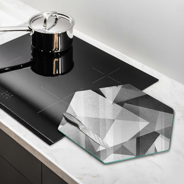 Kuchynská doska veľká zo skla Konkrétna ostrá abstrakcia