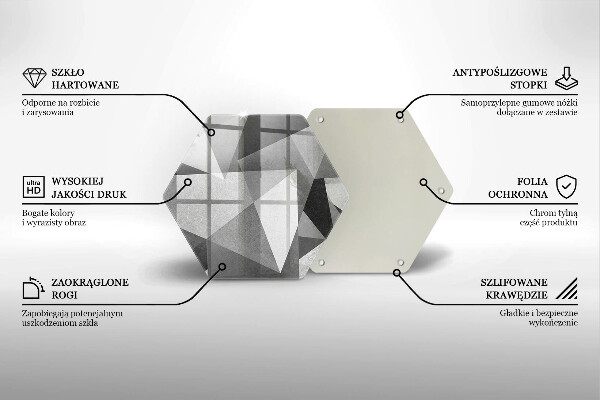 Kuchynská doska veľká zo skla Konkrétna ostrá abstrakcia
