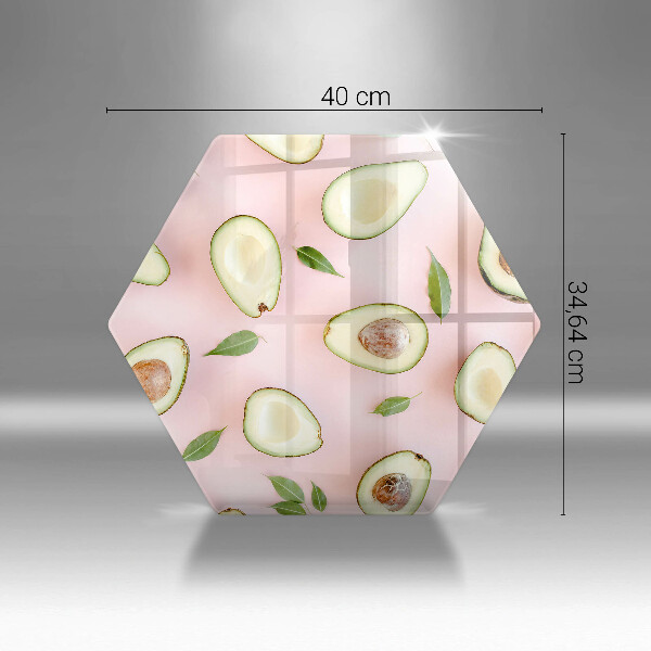 Kuchynská doska veľká zo skla Avokádový vzor