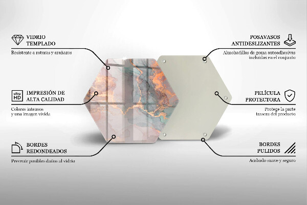 Kuchynská doska zo skla Mramor so zlatom