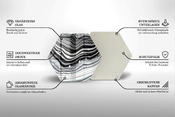 Kuchynská doska zo skla Atramentová abstrakcia