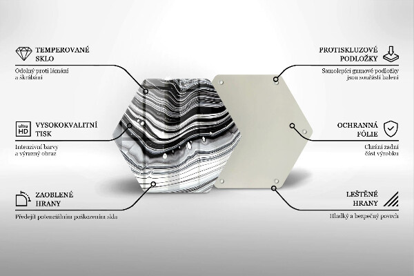 Kuchynská doska zo skla Atramentová abstrakcia