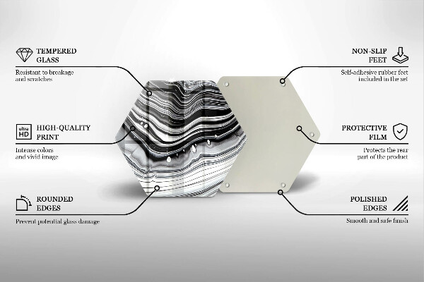 Kuchynská doska zo skla Atramentová abstrakcia