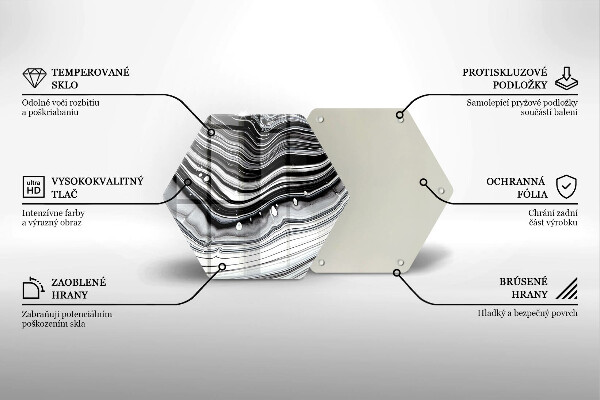 Kuchynská doska zo skla Atramentová abstrakcia