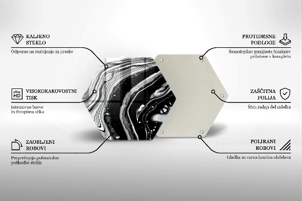 Kuchynská doska zo skla Atramentová abstrakcia