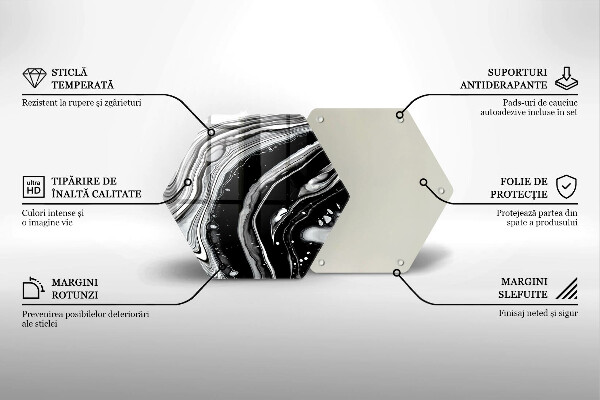 Kuchynská doska zo skla Atramentová abstrakcia
