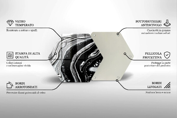 Kuchynská doska zo skla Atramentová abstrakcia