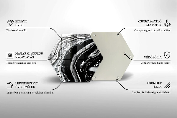 Kuchynská doska zo skla Atramentová abstrakcia