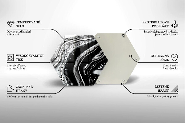 Kuchynská doska zo skla Atramentová abstrakcia
