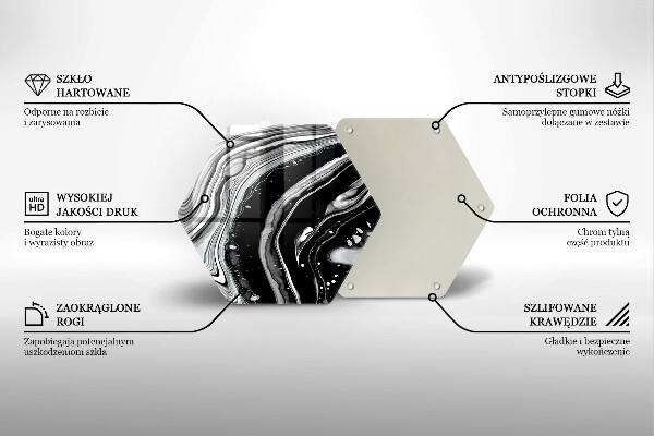 Kuchynská doska zo skla Atramentová abstrakcia