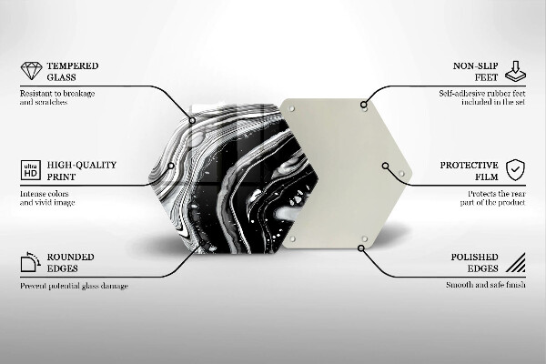 Kuchynská doska zo skla Atramentová abstrakcia