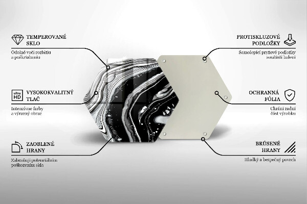 Kuchynská doska zo skla Atramentová abstrakcia