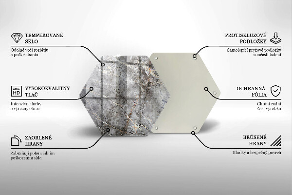 Kuchynská doska veľká zo skla Textúra kameňa