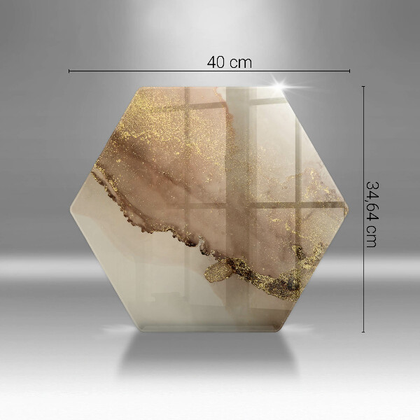 Kuchynská doska veľká zo skla Zlatá abstrakcia