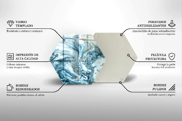 Kuchynská doska veľká zo skla Štruktúra so zlatom