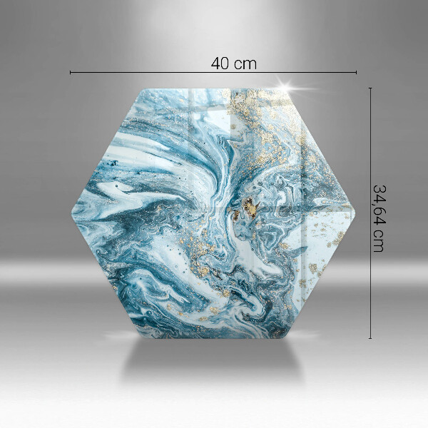 Kuchynská doska veľká zo skla Štruktúra so zlatom