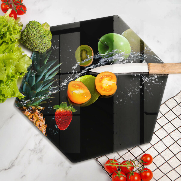 Kuchynská doska veľká zo skla Ovocie vo vode